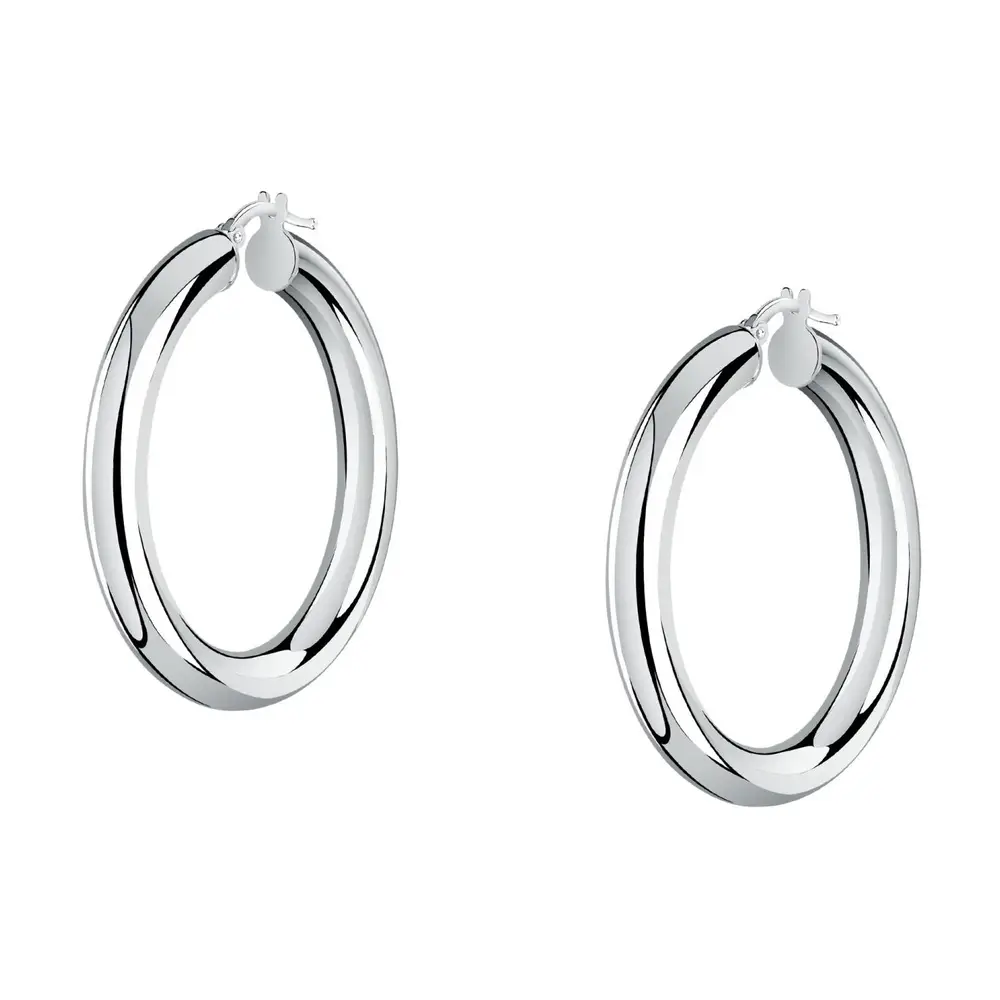 La Petite Story Orecchini a Cerchio - Creole in Argento, ⌀30mm