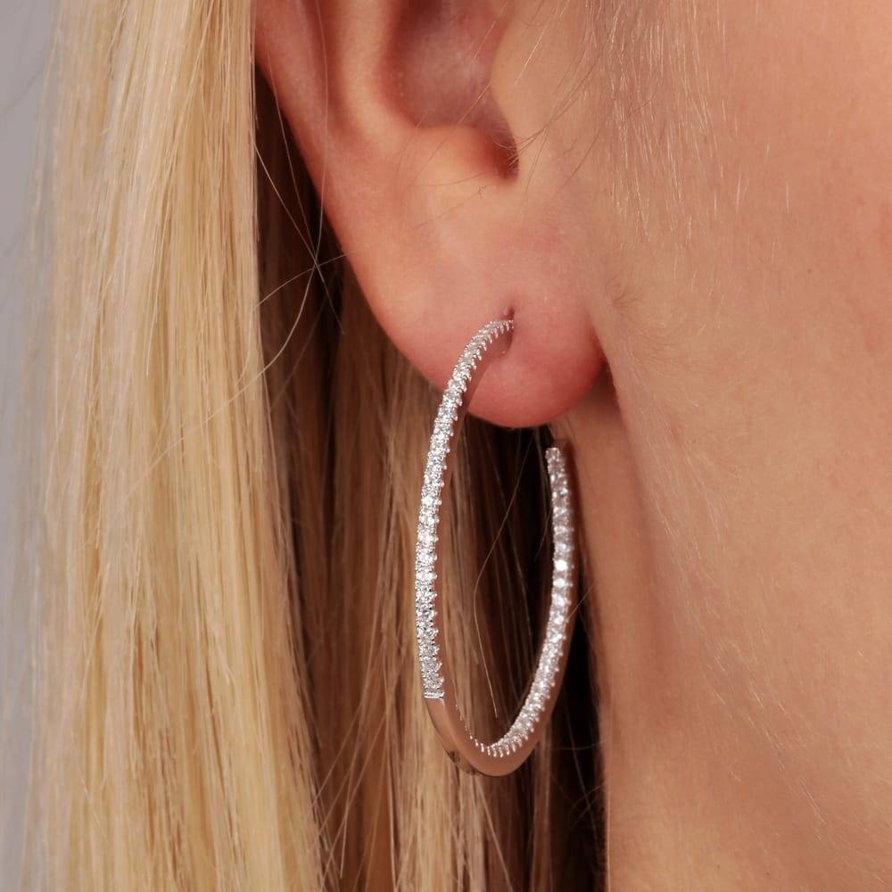 La Petite Story Orecchini A Cerchio - Creole In Argento, ⌀35mm