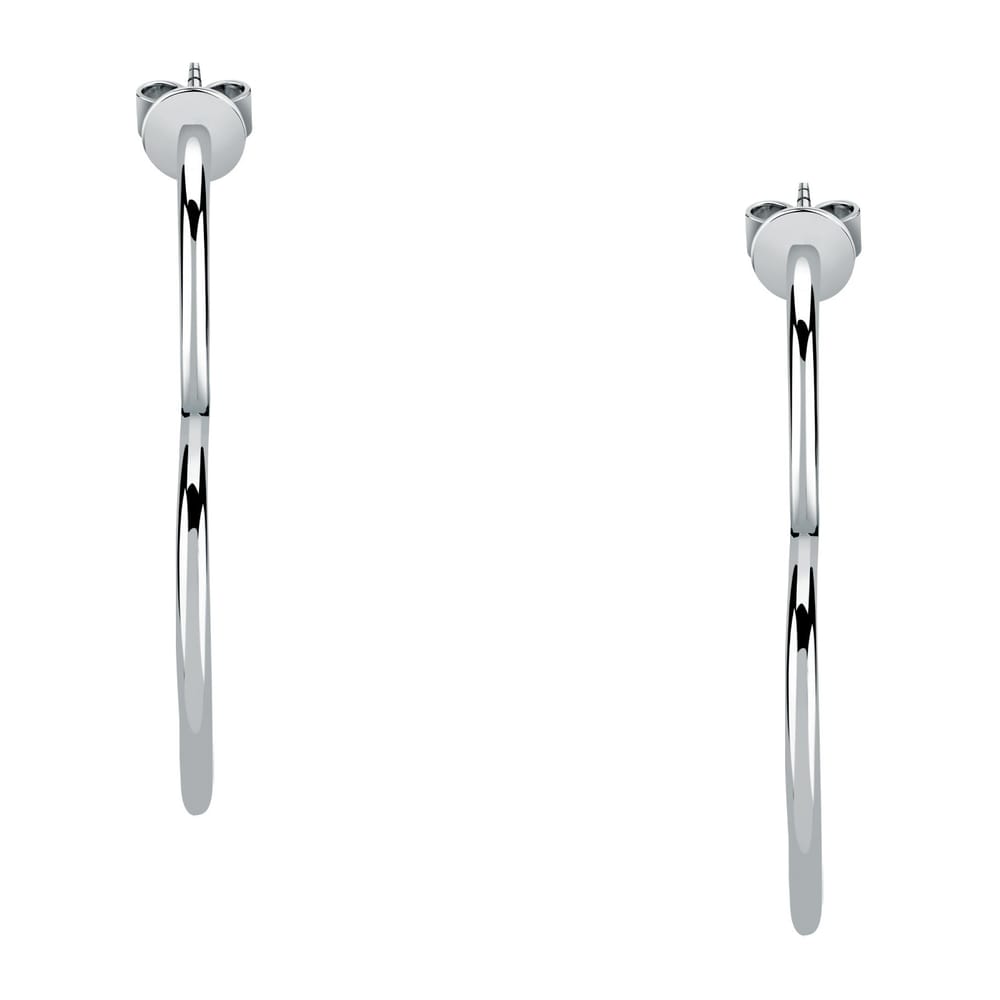 La Petite Story Orecchini A Cerchio - Creole In Argento, ⌀40mm