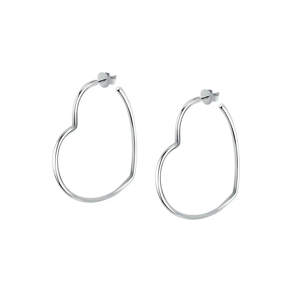 La Petite Story Orecchini A Cerchio - Creole In Argento, ⌀40mm