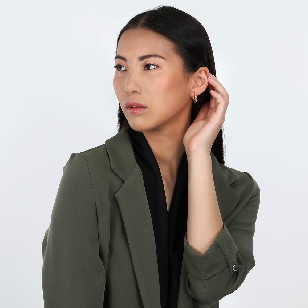 La Petite Story Orecchini A Cerchio - Creole In Oro, ⌀10mm