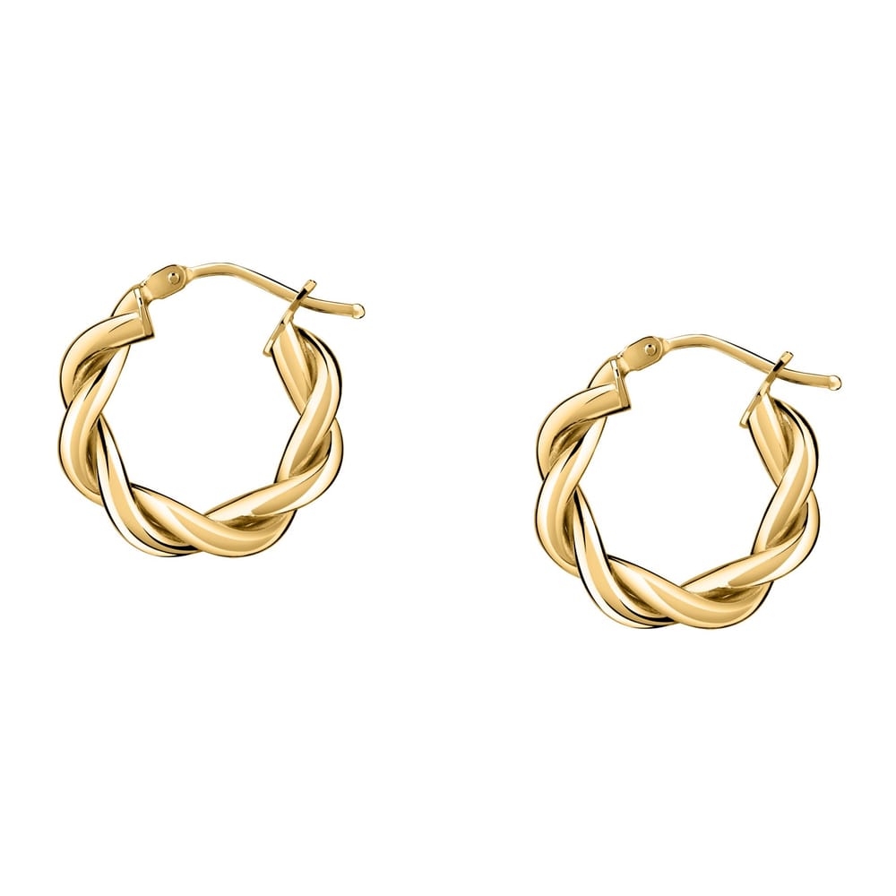 La Petite Story Orecchini A Cerchio - Creole In Oro, ⌀10mm