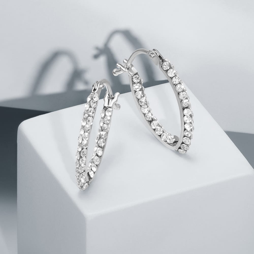 La Petite Story Orecchini A Cerchio - Creole In Oro, ⌀10x15mm