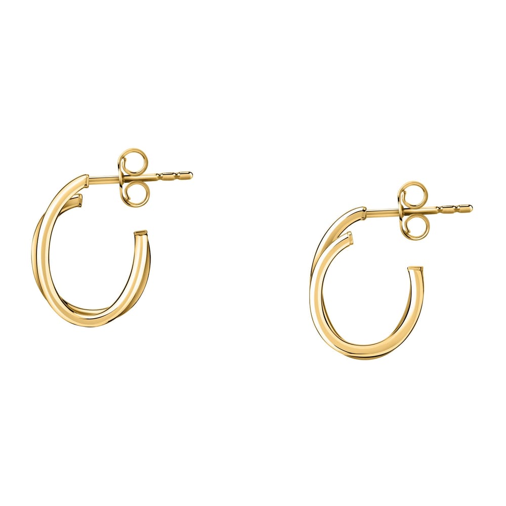 La Petite Story Orecchini A Cerchio - Creole In Oro, ⌀10x15mm