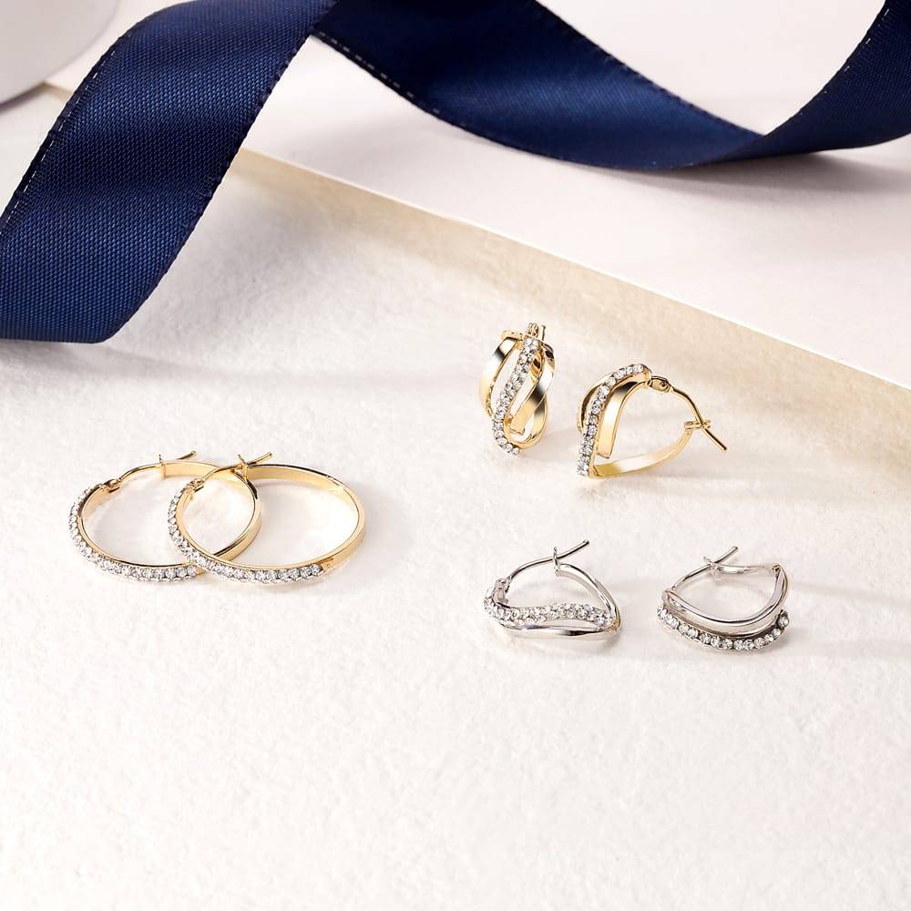 La Petite Story Orecchini A Cerchio - Creole In Oro, ⌀10x15mm