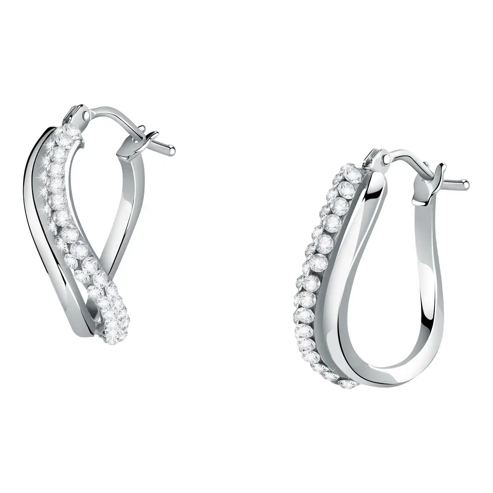 La Petite Story Orecchini a Cerchio - Creole in Oro, ⌀10x15mm