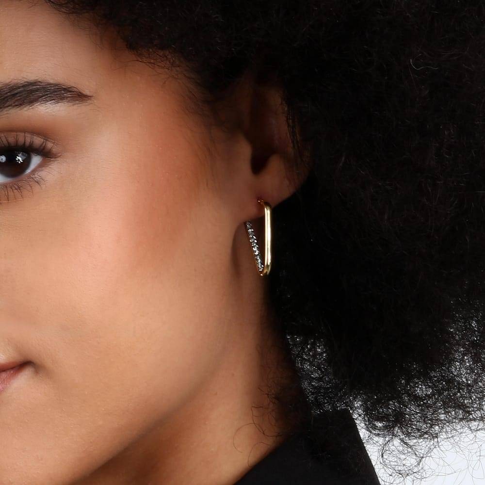 La Petite Story Orecchini A Cerchio - Creole In Oro, ⌀12x23mm