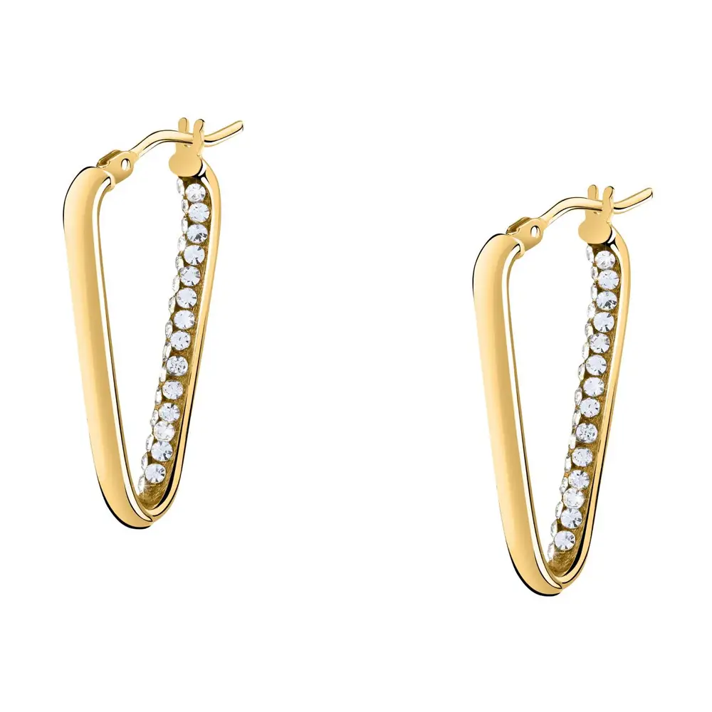 La Petite Story Orecchini a Cerchio - Creole in Oro, ⌀12x23mm