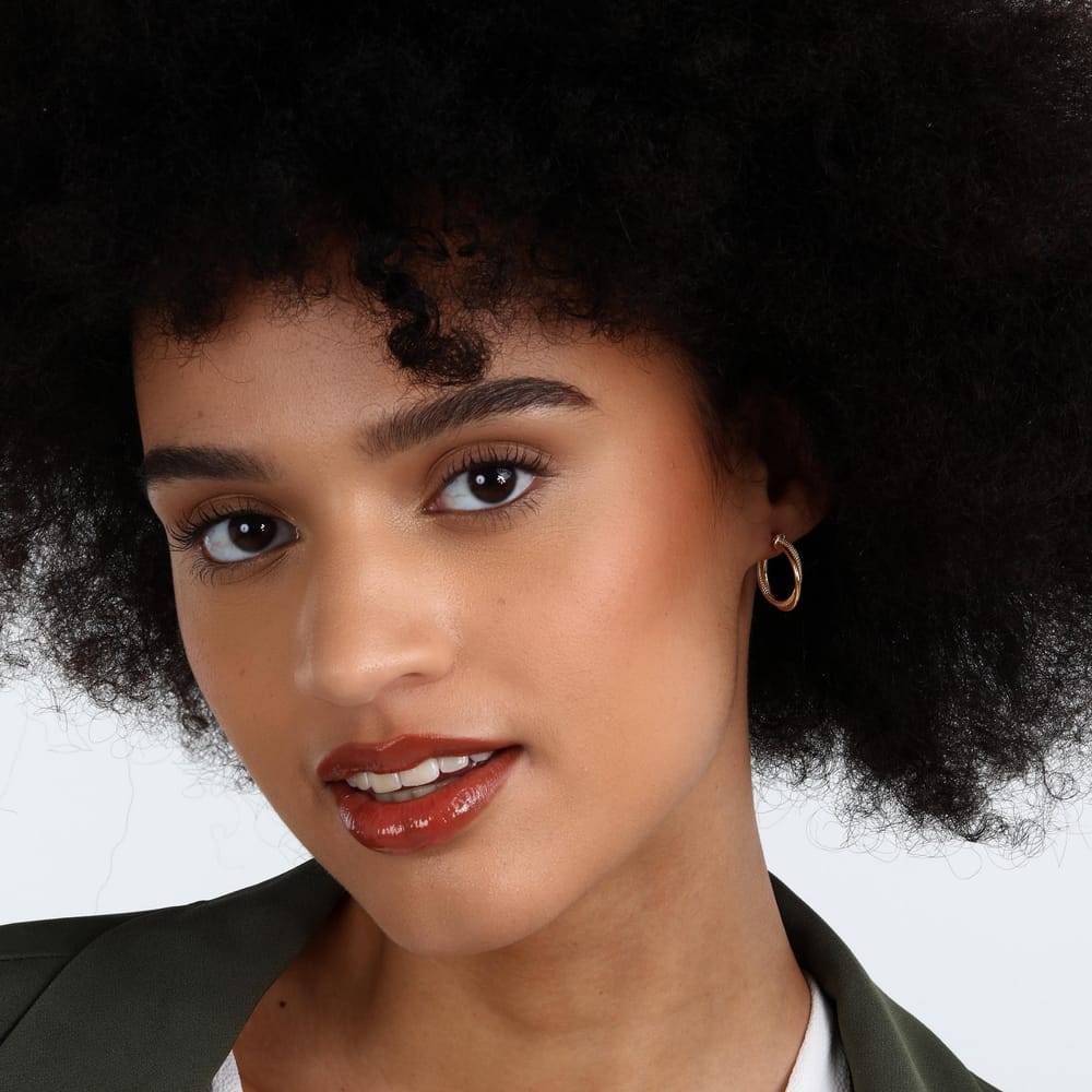 La Petite Story Orecchini A Cerchio - Creole In Oro, ⌀15mm