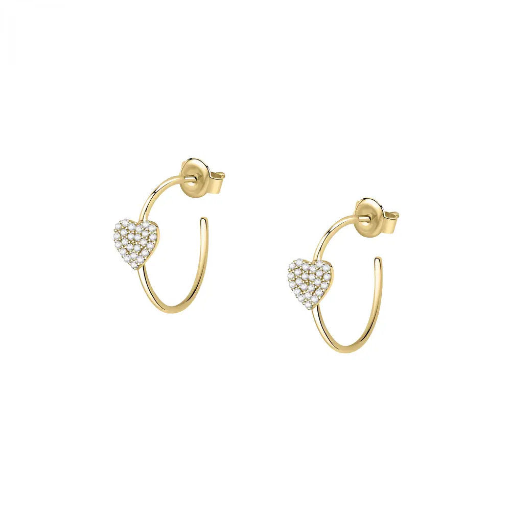 La Petite Story Orecchini a Cerchio - Creole in Oro, ⌀15mm