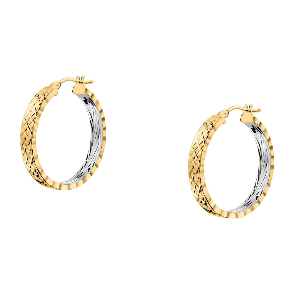 La Petite Story Orecchini a Cerchio - Creole in Oro, ⌀15mm