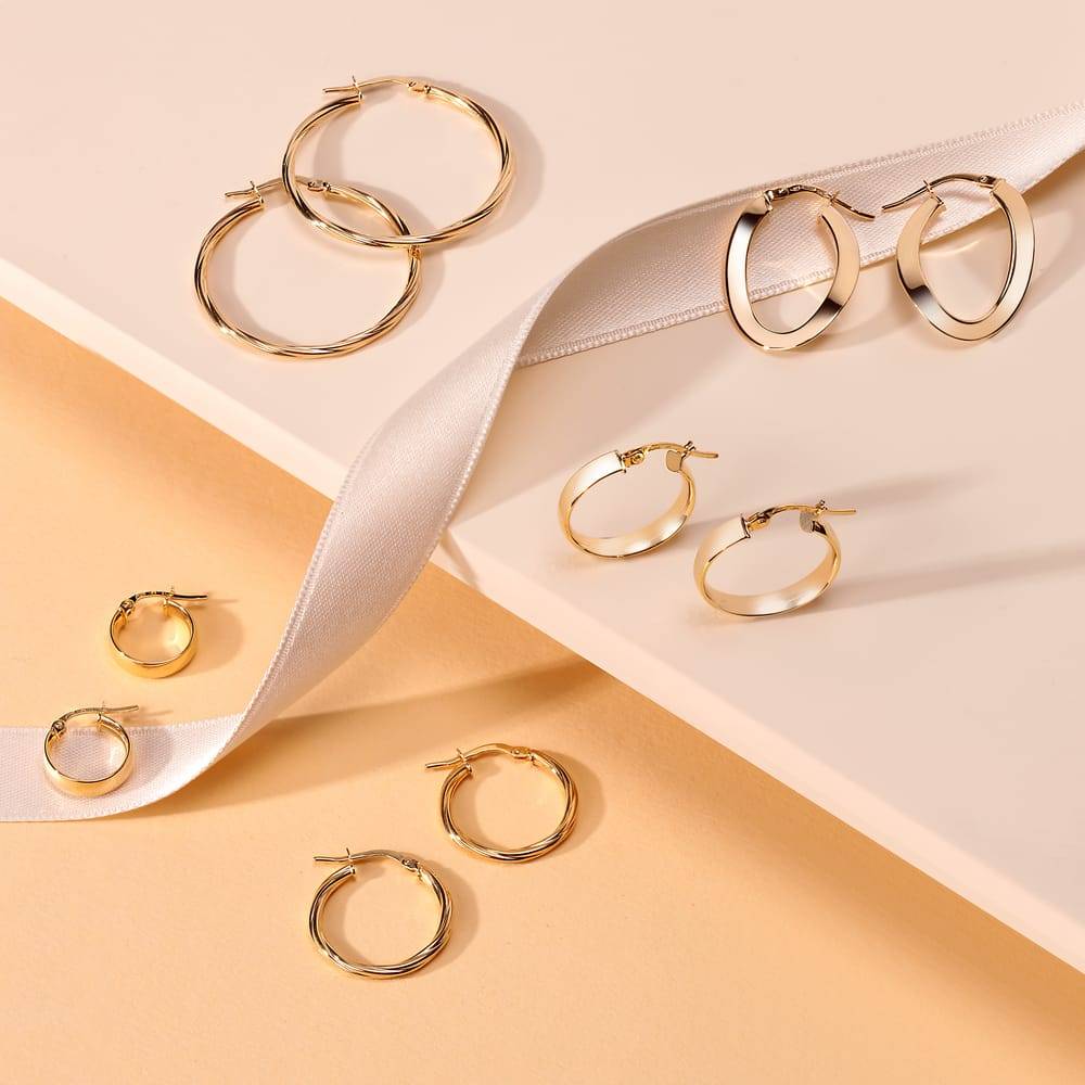 La Petite Story Orecchini A Cerchio - Creole In Oro, ⌀17mm