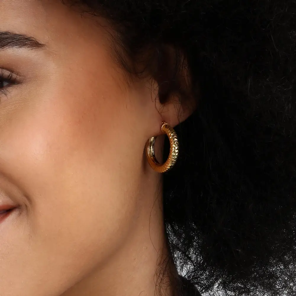 La Petite Story Orecchini A Cerchio - Creole In Oro, ⌀20mm