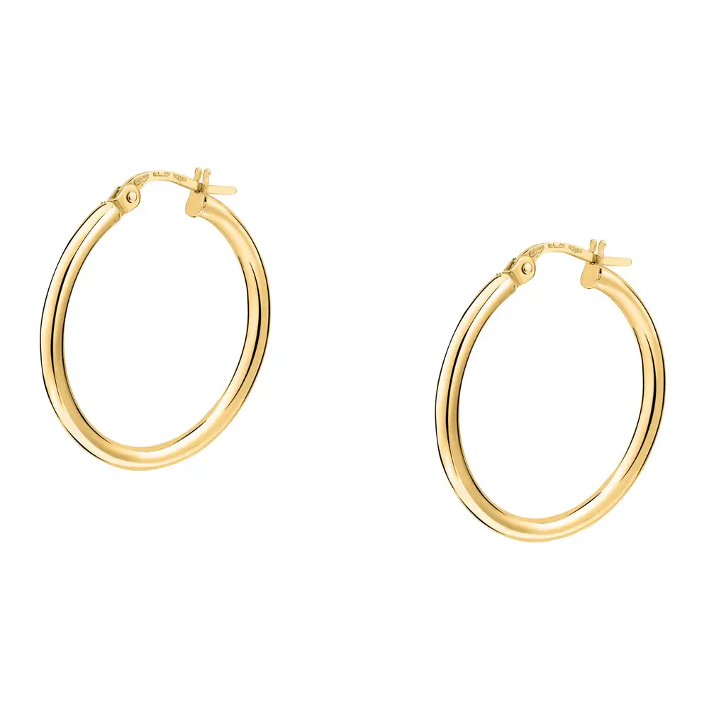 La Petite Story Orecchini a Cerchio - Creole in Oro, ⌀20mm