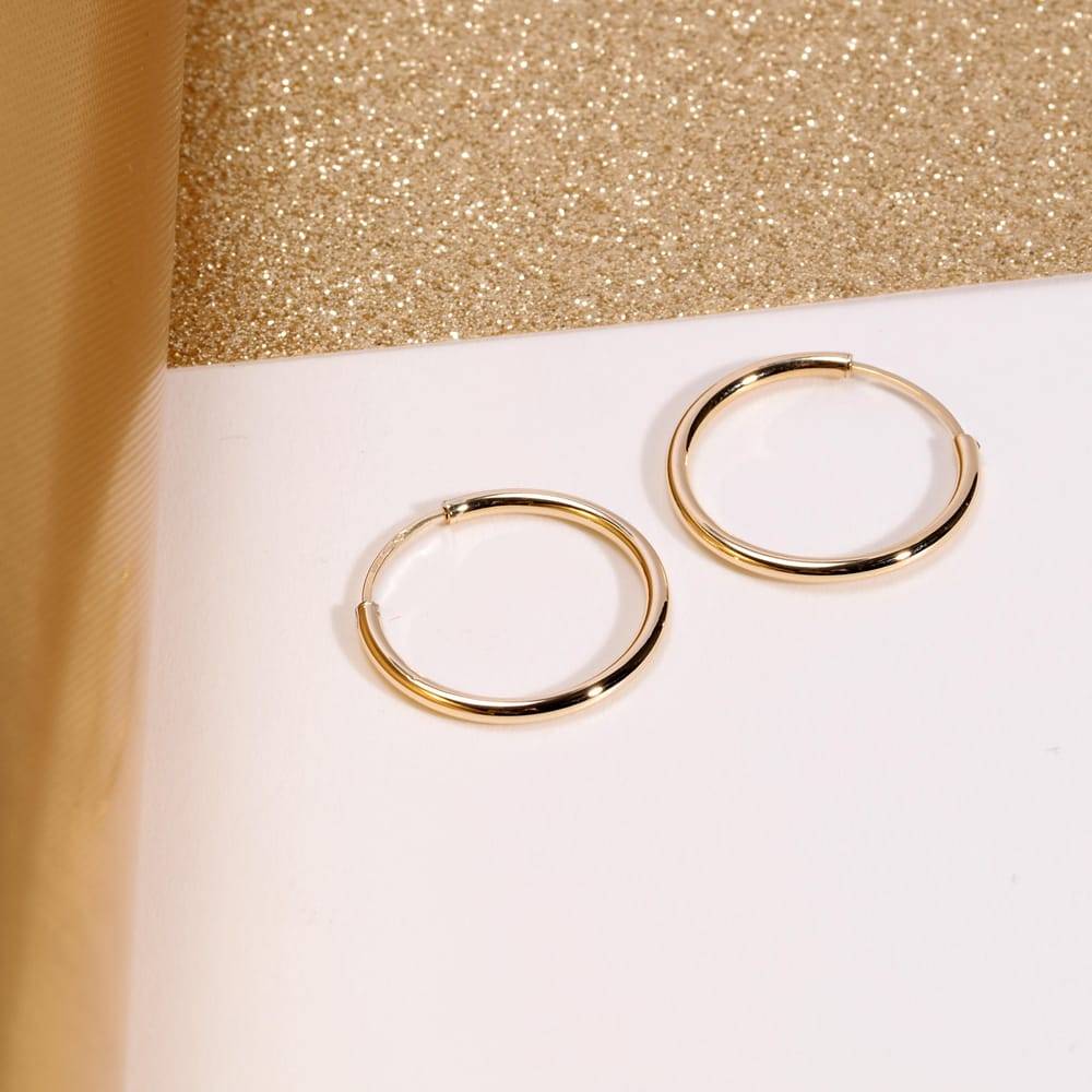 La Petite Story Orecchini A Cerchio - Creole In Oro, ⌀20mm