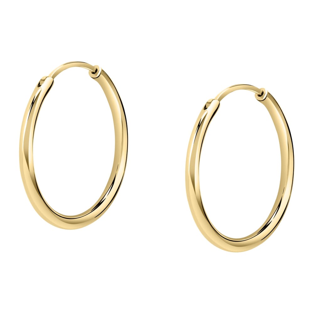 La Petite Story Orecchini a Cerchio - Creole in Oro, ⌀20mm