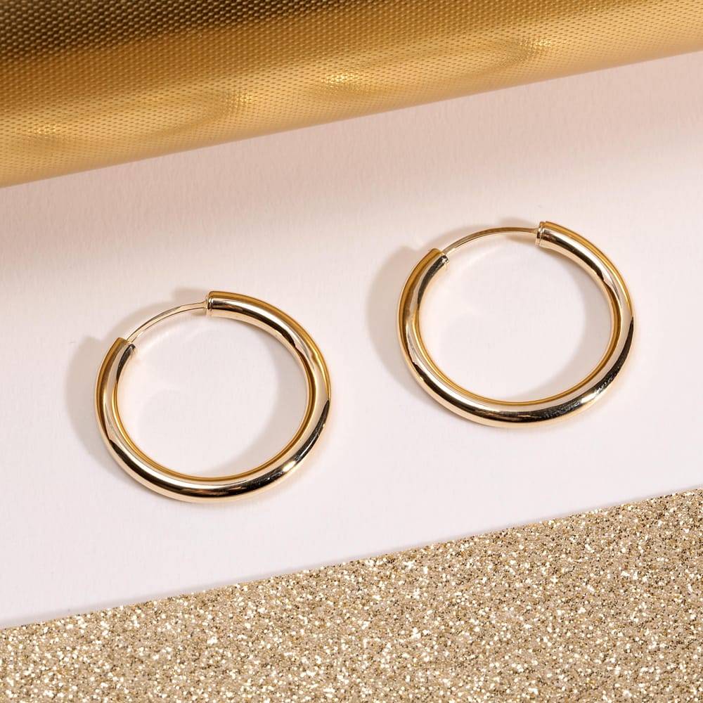 La Petite Story Orecchini A Cerchio - Creole In Oro, ⌀20mm