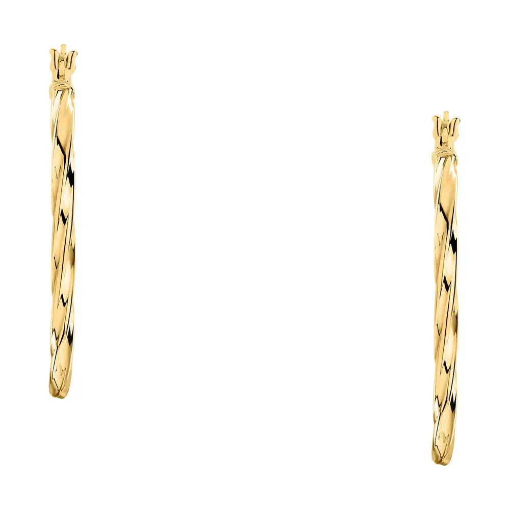 La Petite Story Orecchini A Cerchio - Creole In Oro, ⌀25mm