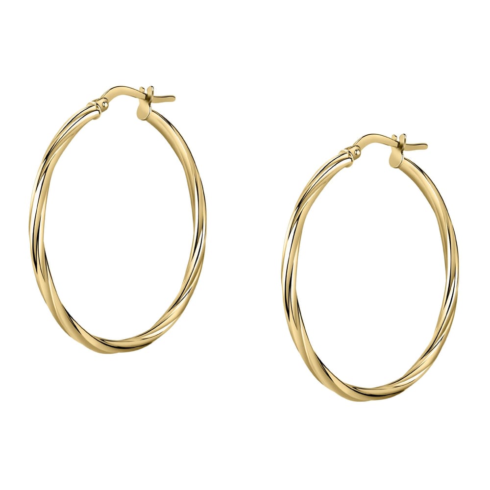 La Petite Story Orecchini A Cerchio - Creole In Oro, ⌀30mm