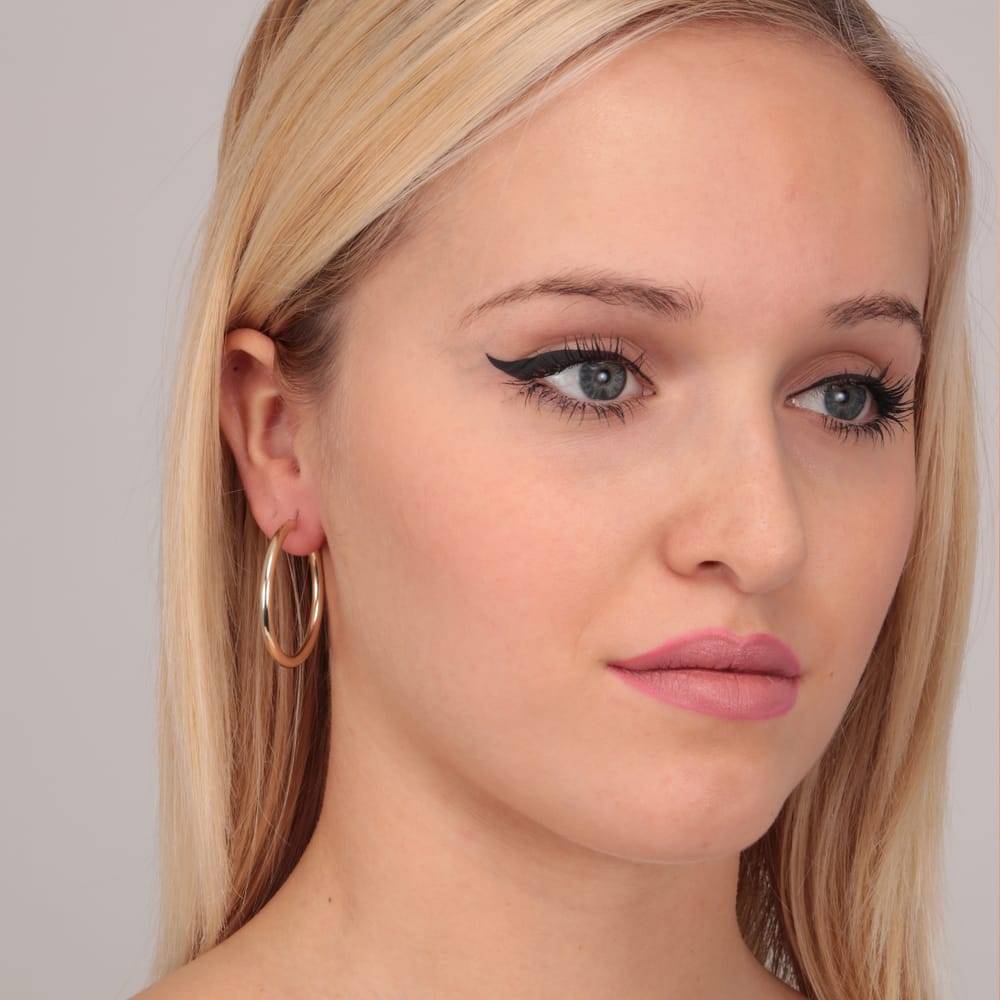 La Petite Story Orecchini A Cerchio - Creole In Oro, ⌀30mm