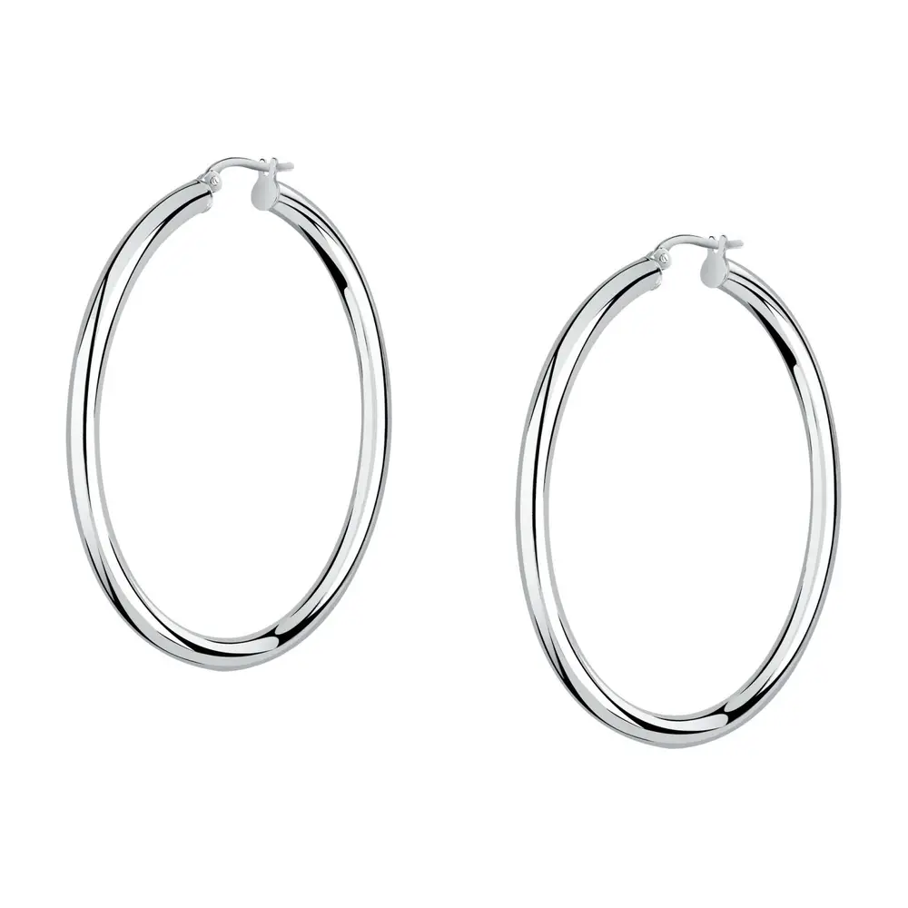 La Petite Story Orecchini a Cerchio - Creole in Oro, ⌀40mm