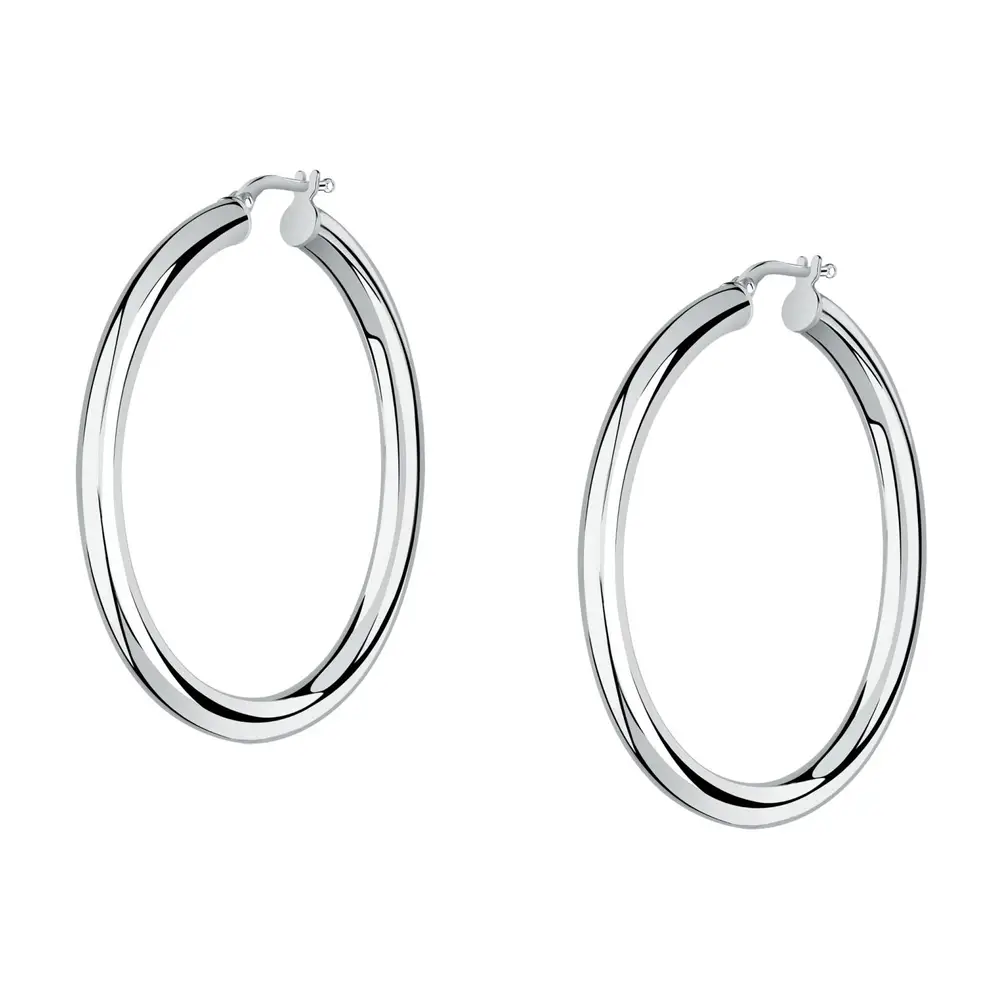 La Petite Story Orecchini a Cerchio - Creole in Oro, ⌀40mm