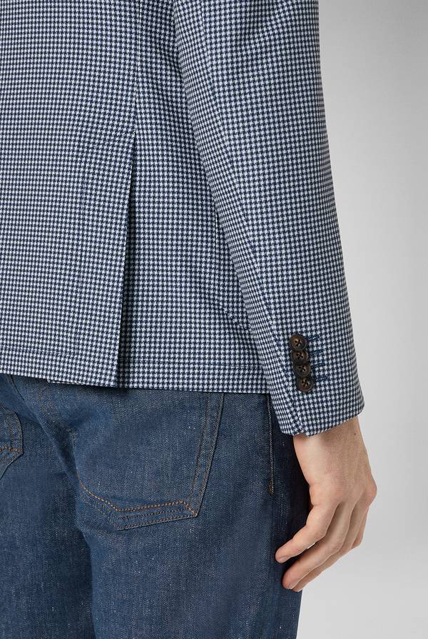 Lab. Pal Zileri Giacca Effortless In Jersey Con Motivo Pied De Poule