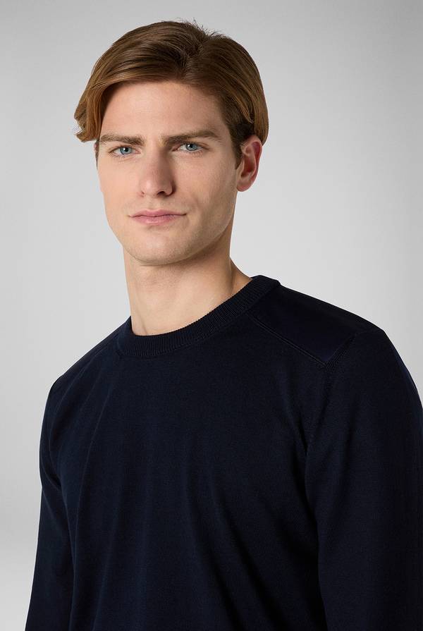 Lab. Pal Zileri Girocollo In Lana Con Dettagli In Nylon