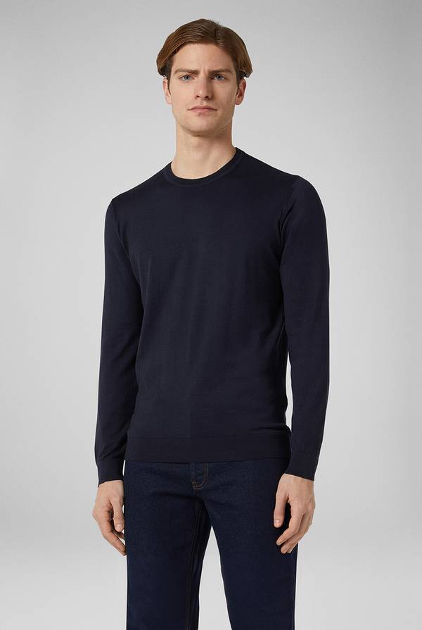 Lab. Pal Zileri Girocollo In Maglia Con Dettagli Verde Laguna