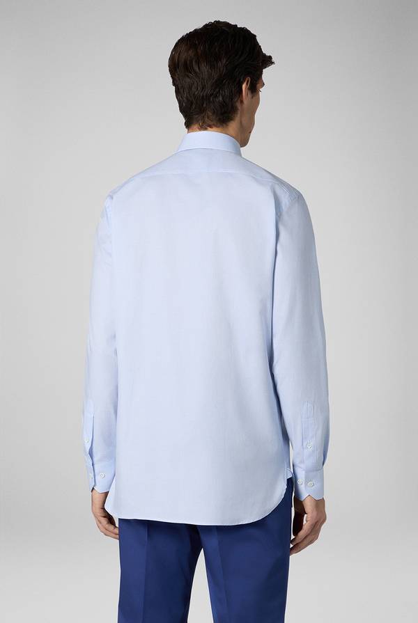 Lab. Pal Zileri Camicia Azzurra Con Micro Struttura