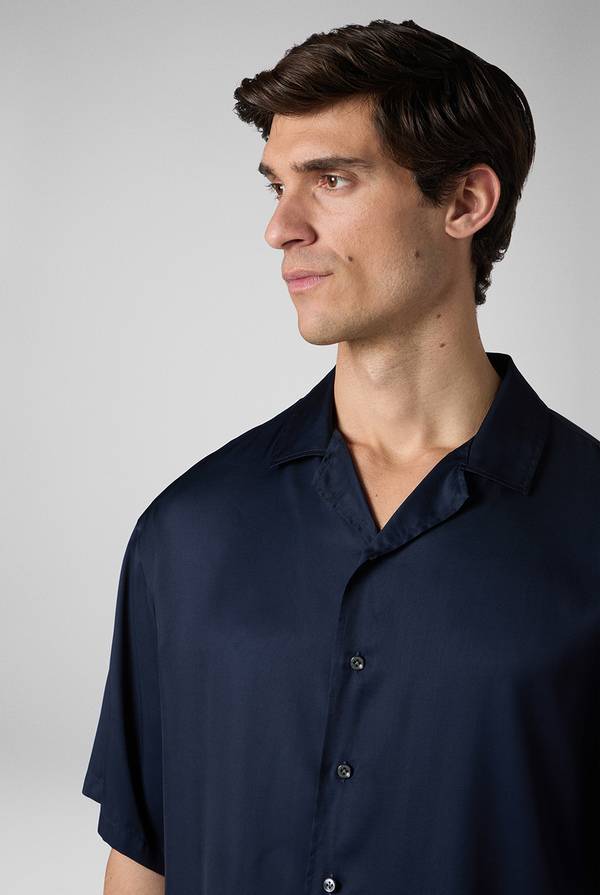 Lab. Pal Zileri Camicia Bowling Blu Navy