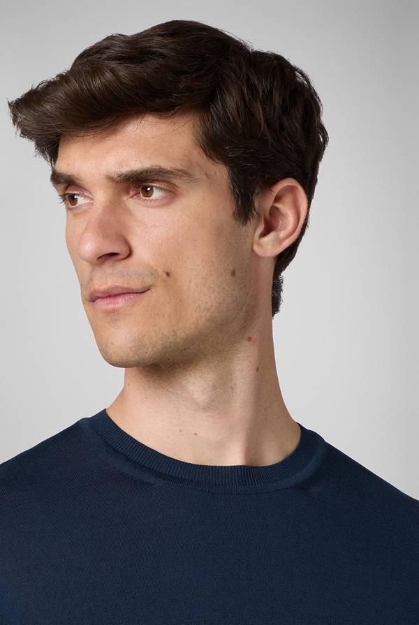 Lab. Pal Zileri Girocollo In Seta E Cotone