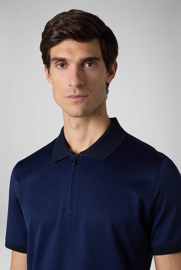 Lab. Pal Zileri Polo A Zip In Cotone Mercerizzato