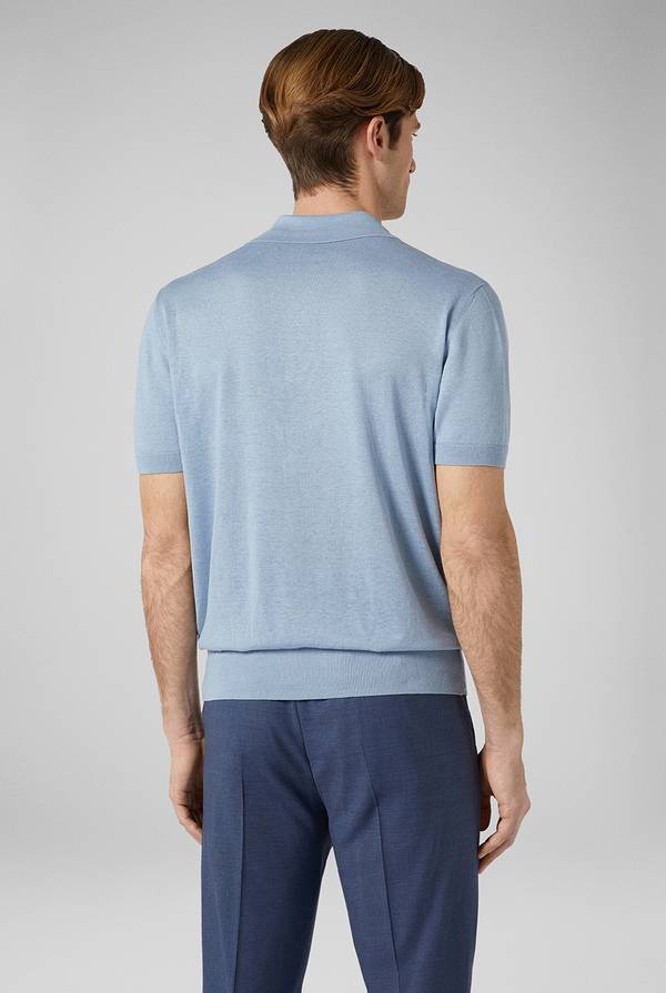 Lab. Pal Zileri Polo In Maglia Di Lino E Seta