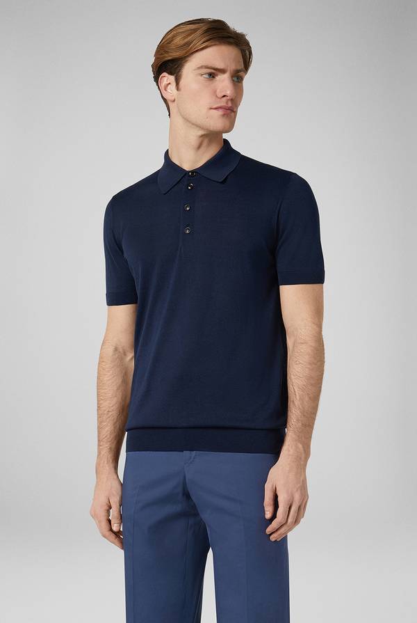 Lab. Pal Zileri Polo In Maglia Di Seta E Cotone