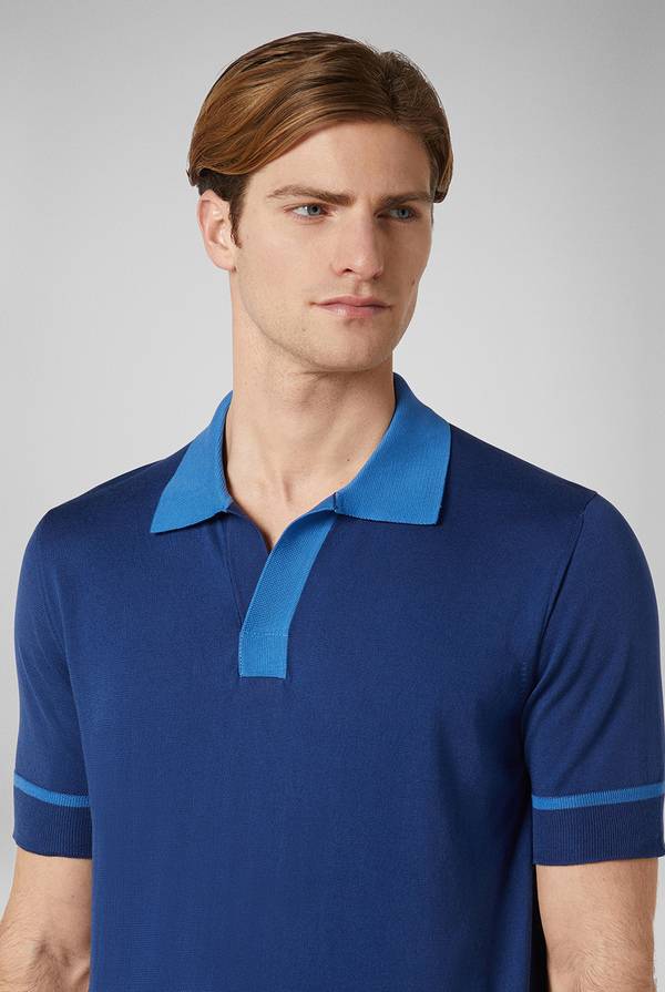 Lab. Pal Zileri Polo In Maglia Con Dettagli A Contrasto