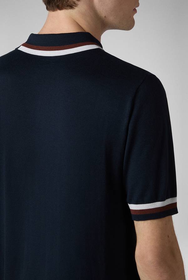 Lab. Pal Zileri Polo In Maglia Con Dettagli A Contrasto