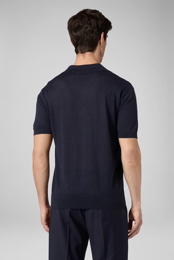 Lab. Pal Zileri Polo In Maglia Di Lino E Seta Color Senape