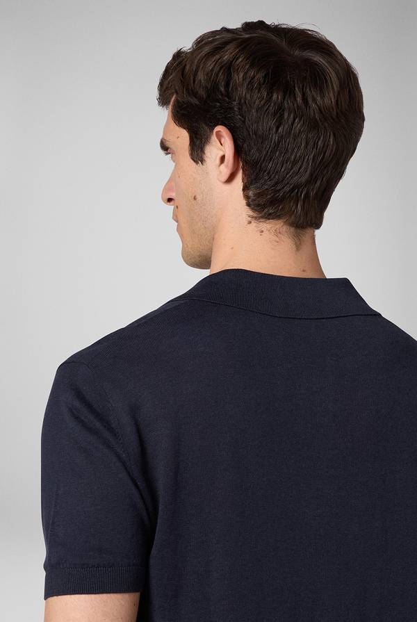 Lab. Pal Zileri Polo In Maglia Di Lino E Seta Color Senape