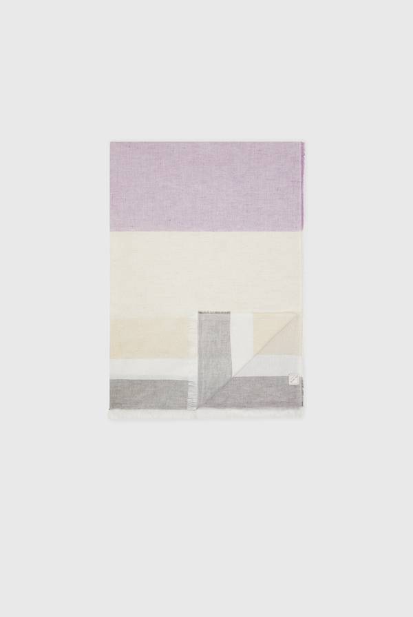 Lab. Pal Zileri Sciarpa in modal, lino e seta multicolor