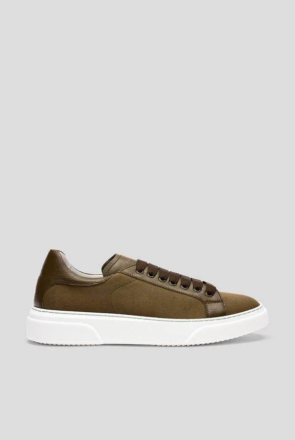 Lab. Pal Zileri Sneakers in tela di cotone con dettagli in pelle