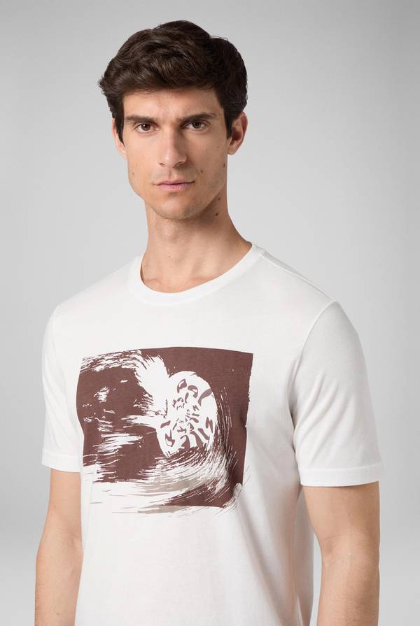 Lab. Pal Zileri Tshirt In Cotone Con Stampa Astratta