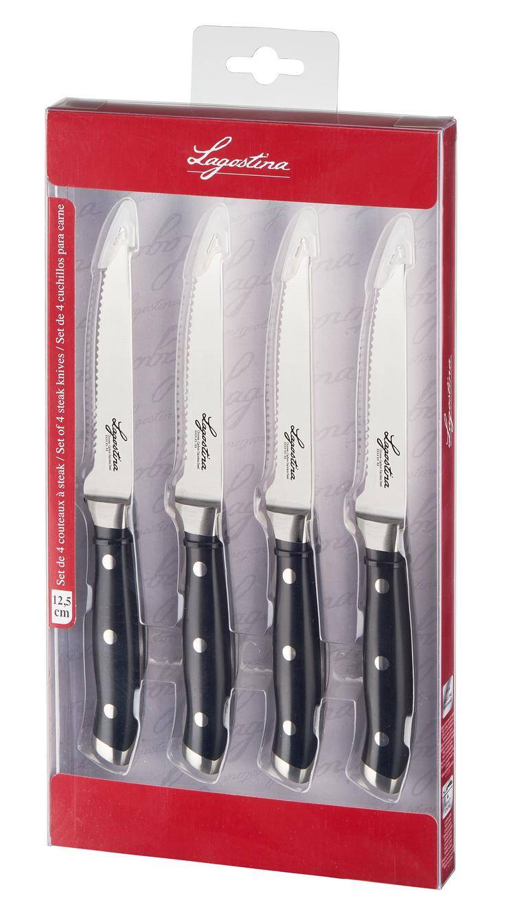 Lagostina Coltelli In Acciaio, Set 4 Coltelli Bistecca