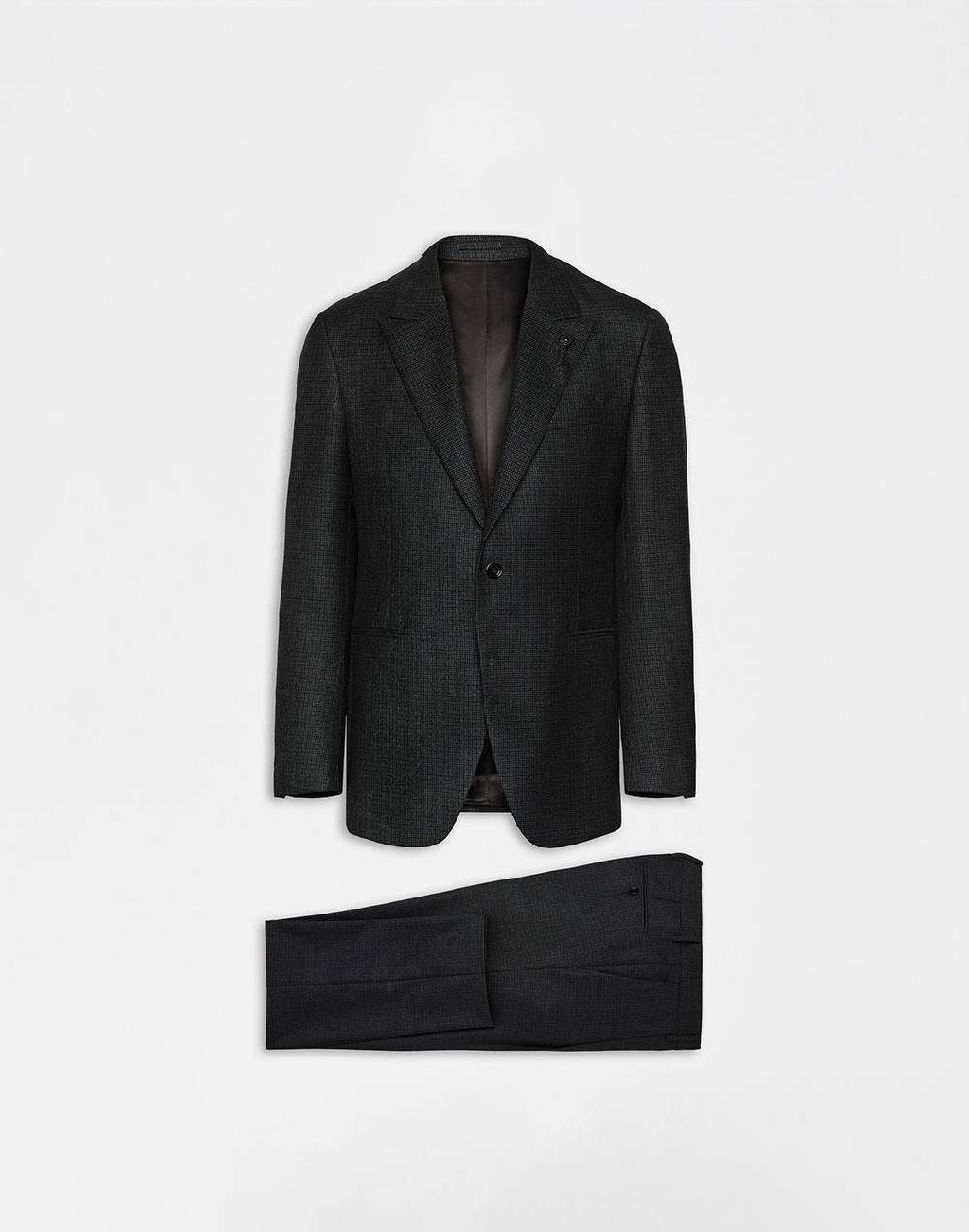 Lardini Abito linea feeling grigio-nero in tessuto damier in pura lana