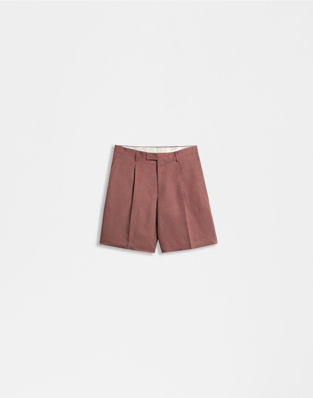 Lardini Bermuda comfort lungo in lino e micro tencel rosa