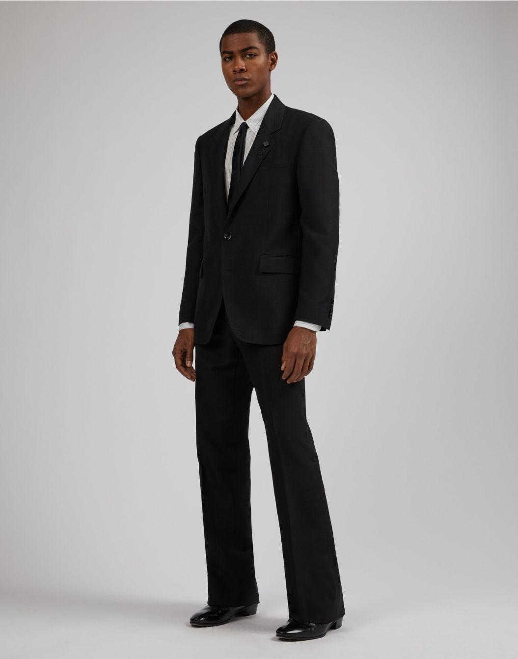 Lardini Blazer Attitude Nero Monopetto In Lana E Mohair