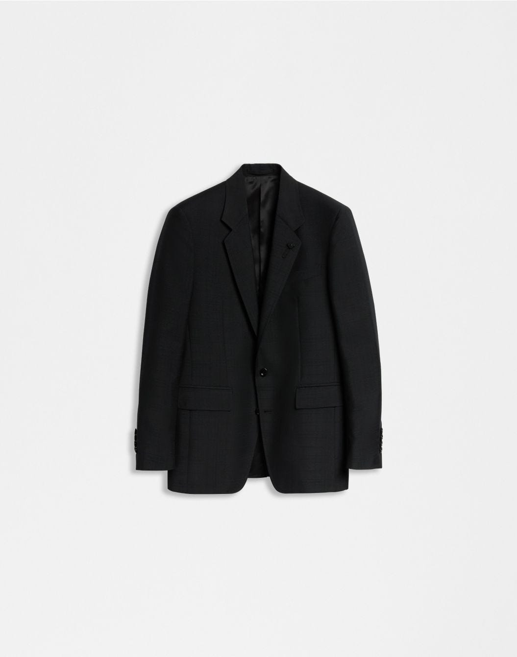 Lardini Blazer attitude nero monopetto in lana e mohair