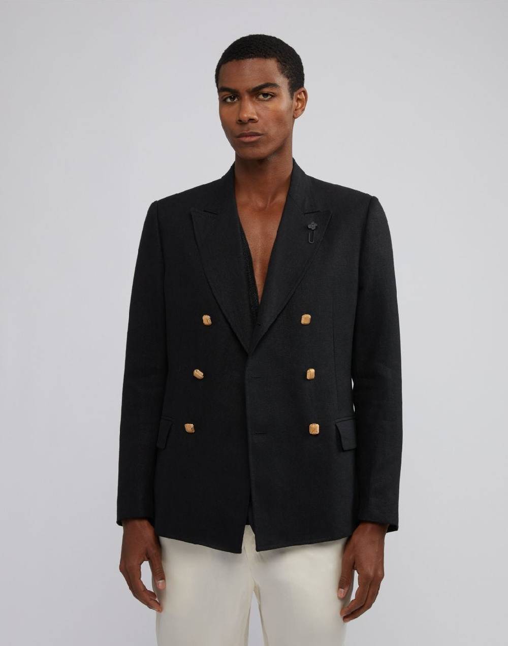 Lardini Blazer Doppiopetto Attitude Nero Principe Di Galles