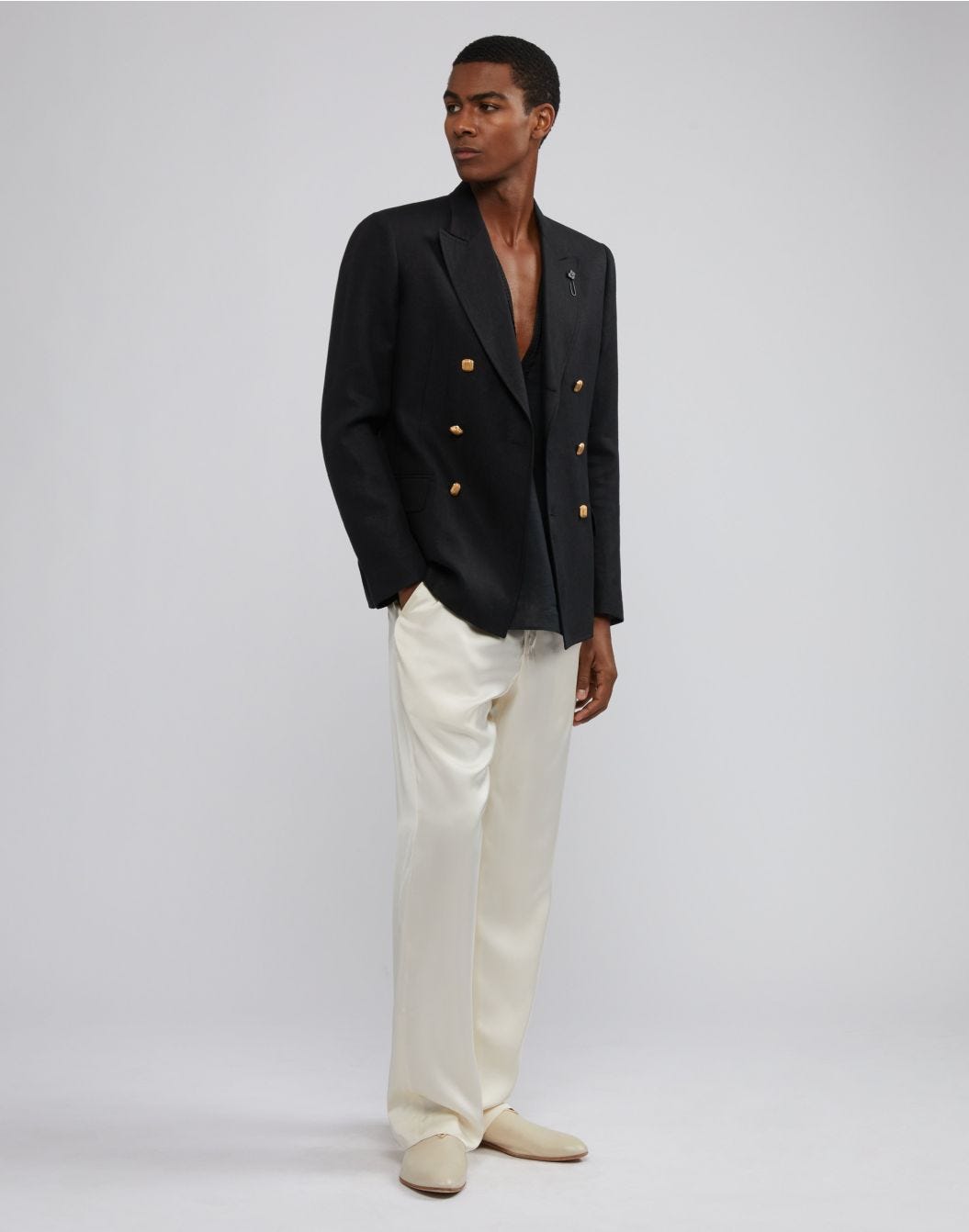 Lardini Blazer Doppiopetto Attitude Nero Principe Di Galles