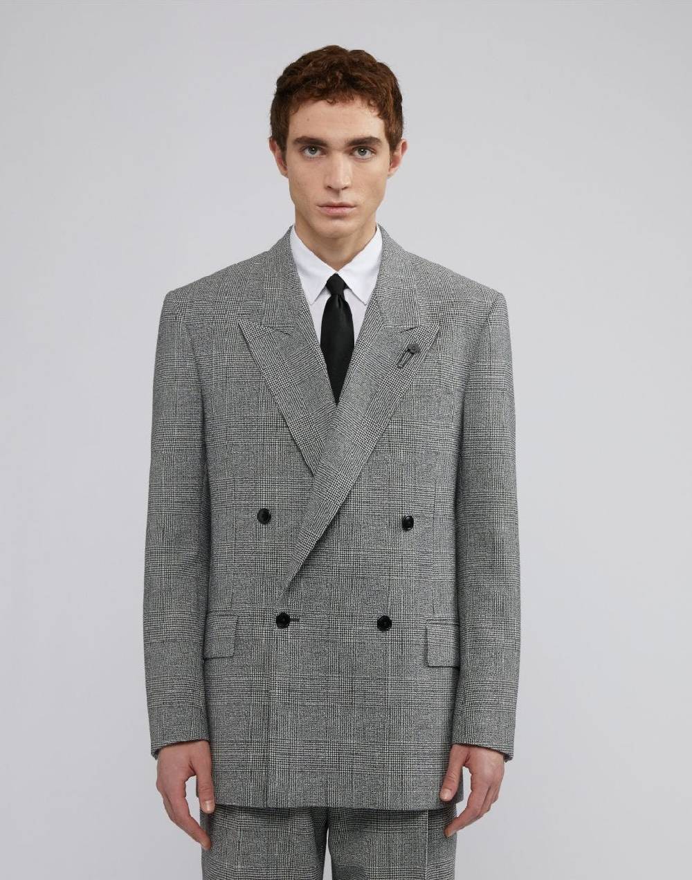 Lardini Blazer Doppiopetto Principe Di Galles Fit Boxy